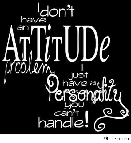 I don't have an attitude problem, I just have a personality you can't handle!